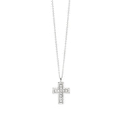 Mabina Girocollo in argento con croce in zirconi bianchi 553835